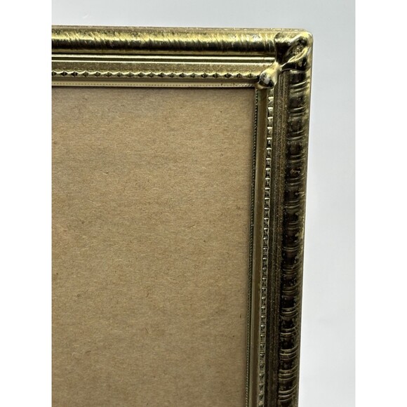 Vintage Gold Tone Picture Frame Holds 5x7 Inches Velvet Backing Used - Picture 5 of 16